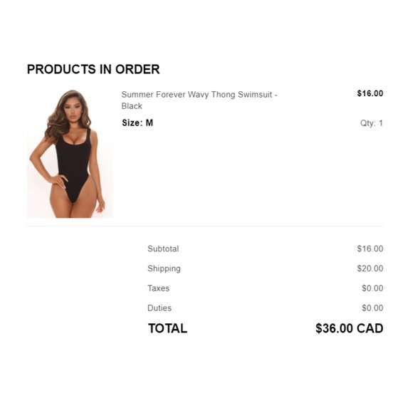Fasion Nova Thong one piece Swimsuit - Picture 5 of 5